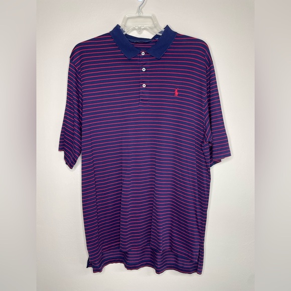 Ralph Lauren Polo Golf Pima Cotton Striped Polo Shirt Size XL - Picture 1 of 7